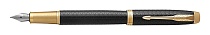 Ручка перьевая Parker IM Premium Black GT, толщина линии F, позолота (S0949660)
