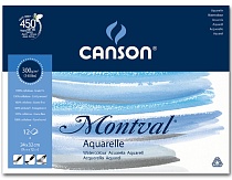 Альбом для акварели Canson Montval, среднее зерно, склеенный, 300 гр/м2, 12 листов