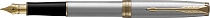 Ручка перьевая Parker Sonnet Stainless Steel GT, толщина линии F, позолота 18К (S0809110)