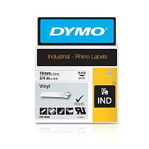 Картридж c виниловой лентой для принтеров Dymo Rhino, черный шрифт, 5.5 м x 19 мм