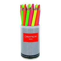 Набор карандашей цветных в стакане Carandache Maxi Fluo