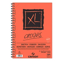 Альбом для графики Canson XL, на пружине, 90 гр/м2, А4, 120 листов, слоновая кость