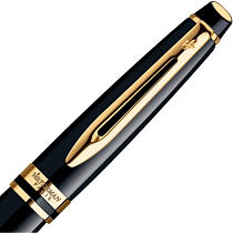 Ручка-роллер Waterman Expert 3 Black GT, толщина линии F, позолота 23К