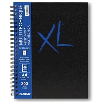 Скетчбук для смешанных техник Canson XL Book Textured, на пружине, 300  гр/м2, 34 листа