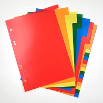 Разделитель листов А5 пластиковый цветной Quantus, 20 разделов, 120 мкм, 20 листов