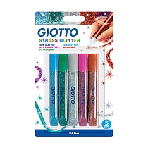 Набор клея-карандаша Giotto Glitter Glue Strass, 10.5 мл, 5 цветов