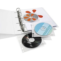 Карман Durable, для CD/DVD, с перфорацией, ПВХ