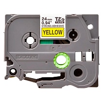 Картридж brother tze-s651 с лентой 24 мм х 8 м, пластик, усиленный клей, черный шрифт