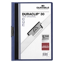 Папка с клипом Durable Duraclip, до 30 листов, А4, ПВХ