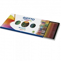 Набор карандашей цветных Giotto Stilnovo, деревянные, пастель 50 цветов, точилка, картонная коробка