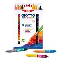 Набор мелков восковых цветных Giotto Cera Bicolor, двусторонние, 12 цветов