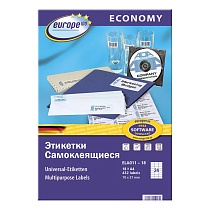 Этикетки самоклеящиеся Avery Zweckform Европа-100, белые, 70 x 37.1 мм, 24 шт. на листе, 18 листов