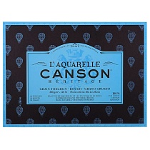 Блок бумаги для акварели Canson Heritage, склеенный, 100% хлопок, 300 гр/м2, 26 x 36 см, 20 листов