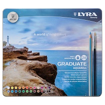 Набор карандашей цветных акварельных Lyra, шестигранные, 3.3 мм, 24 цвета