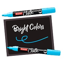Маркер меловой для стекла Luxor Liquid Chalk, пулевидный наконечник, 1-3 мм, блистер