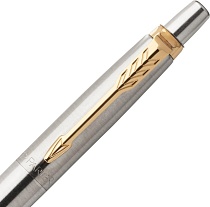 Ручка шариковая Parker Jotter Gel Core Stainless Steel GT, толщина линии M, с гелевым стержнем