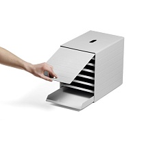 Бокс для документов Durable IdealBox Plus, 7 лотков С4, с крышкой, 365 x 250 x 322 мм, пластик