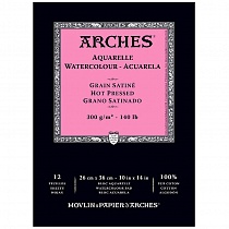 Альбом Arches, для акварели, 12 листов, 26 x 36 см, 300гр/м2, белый