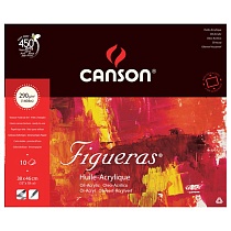 Блок бумаги для масла Canson Figueras, зерно холста, склеенный, 290 гр/м2, 10 листов