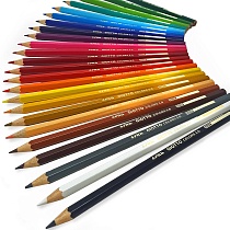 Набор карандашей цветных Giotto Colors, деревянные, шестигранные, 3 мм, 24 цвета