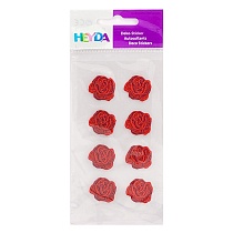 Термоаппликация из ткани Brunnen Heyda Роза красная, 7.5 х 16.5 см, блистер