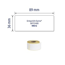 Этикетки для принтеров DYMO Avery Zweckform, адресные, белые, 36 х 89 мм, 520 штук