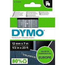 Картридж с виниловой лентой D1 для принтеров Dymo, пластик, белый шрифт, 12 мм х 7 м