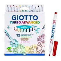 Набор фломастеров цветных Giotto Turbo Advansed, тонкие, 2.8 мм