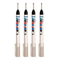 Набор маркеров Markal Dura-Ink 5, 1 мм, 4 штуки, черный, европодвес