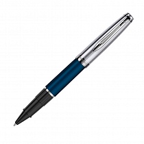 Ручка-роллер Waterman Embleme Blue CT, толщина линии F, нержавеющая сталь