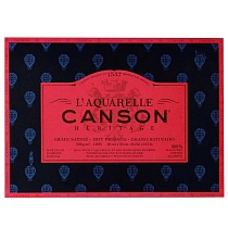 Блок бумаги для акварели Canson Heritage, склеенный, 100% хлопок, 300 гр/м2, 26 x 36 см, 20 листов