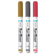Набор маркеров глянцевых лаковых Luxor Paint, круглый наконечник, металлик, 1 мм, 3 цвета