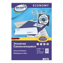 Этикетки самоклеящиеся Avery Zweckform Европа-100, белые, 38 x 21.2 мм, 65 штук на листе, 18 листов