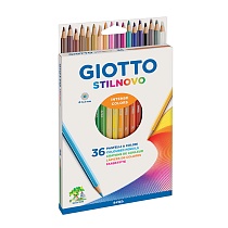 Набор карандашей цветных Giotto Stilnovo, с серебряными гранями, 36 цветов