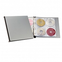 Папка Durable, для CD/DVD, 96 дисков, на кольцах, 12 страниц по 8 карманов, полипропилен