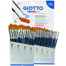 Дисплей с кистями синтетическими Giotto Brush 600, плоская, №2,4,6,8,10,12,14,16