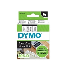 Картридж с виниловой лентой D1 для принтеров Dymo Label Manager, пластик, черный шрифт, 6 мм х 7 м