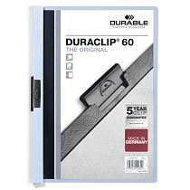 Папка с клипом Durable Duraclip, до 60 листов, А4, ПВХ