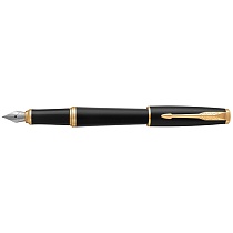 Ручка перьевая Parker Urban Muted Black Gold GT, толщина линии F, позолота