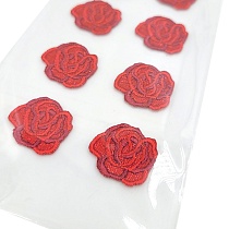 Термоаппликация из ткани Brunnen Heyda Роза красная, 7.5 х 16.5 см, блистер