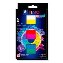 Набор глины полимерной для лепки Fimo Professional Истинные цвета, запекаемая, 6 цветов