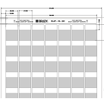 Этикетки самоламинирующиеся ELAT-18-361-2.5 Brady, 25 х 33 мм, 55 штук на листе, 45 листов