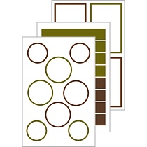 Этикетки для банок Avery Zweckform Living с защитной лентой, разные форматы, 5 листов