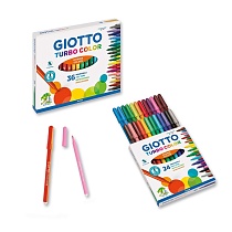 Набор фломастеров цветных Giotto Turbo Color, на водной основе, 2.8 мм, 24 цвета
