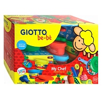 Набор массы для лепки  Giotto be-be My Chef, 6 цветов пасты, 12 аксессуаров