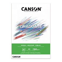 Альбом для масла и акрила Canson Graduate, мелкое зерно, склеенный, 160 гр/м2, 30 листов