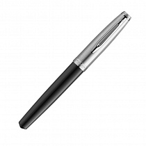 Ручка перьевая Waterman Embleme Black CT, толщина линии F, нержавеющая сталь