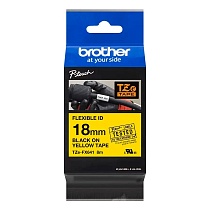 Картридж brother tze-fx641 с гибкой лентой 18 мм х 8 м, черный шрифт