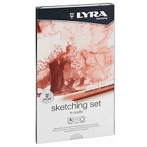 Набор карандашей цветных художественных Lyra Sketching Set, 10 предметов