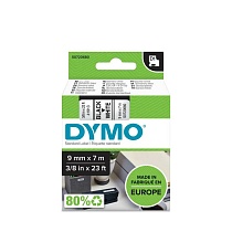 Картридж с виниловой лентой D1 для принтеров Dymo Label Manager, пластик, черный шрифт, 9 мм х 7 м